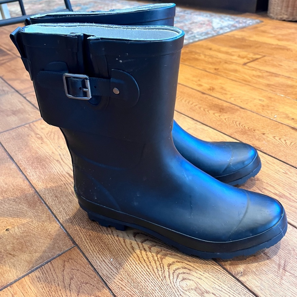 Western Chief Black Rain Boots Cut Down  modified Size 11